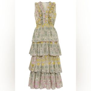 Tuckernuck Anna Cate Charlotte Maxi Dress- Sunrise Print, Size Xs